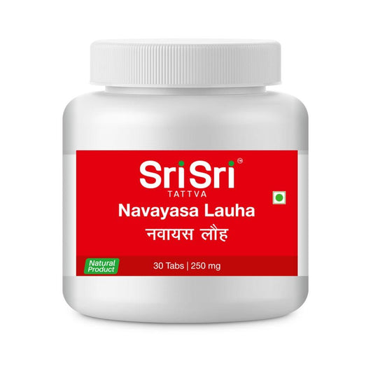 Sri Sri Tattva Navayasa Lauha - Effective in Jaundice, Worms & Anaemia, 30 Tabs | 250 mg