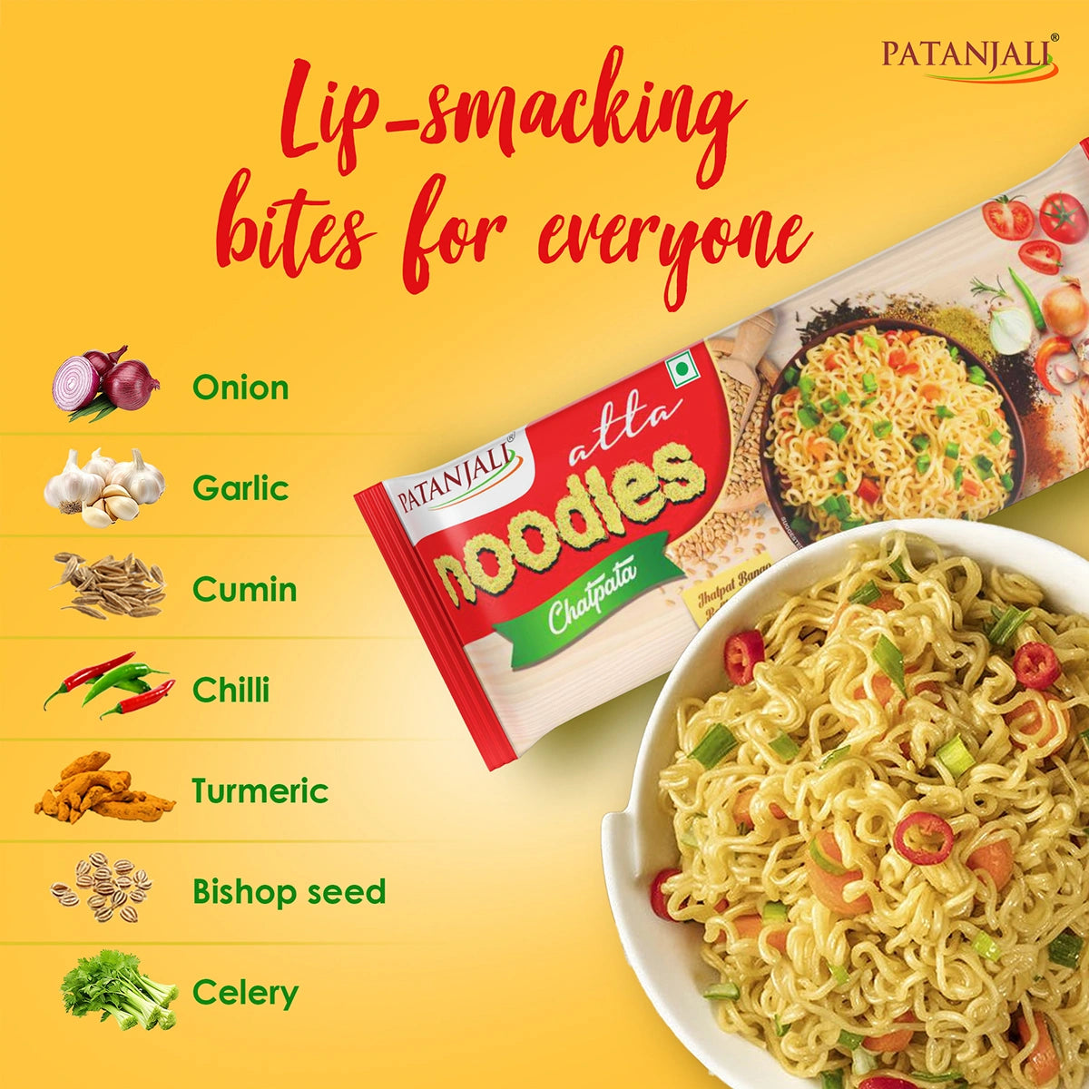 Patanjali Atta Noodles Chatpata - Family Pack