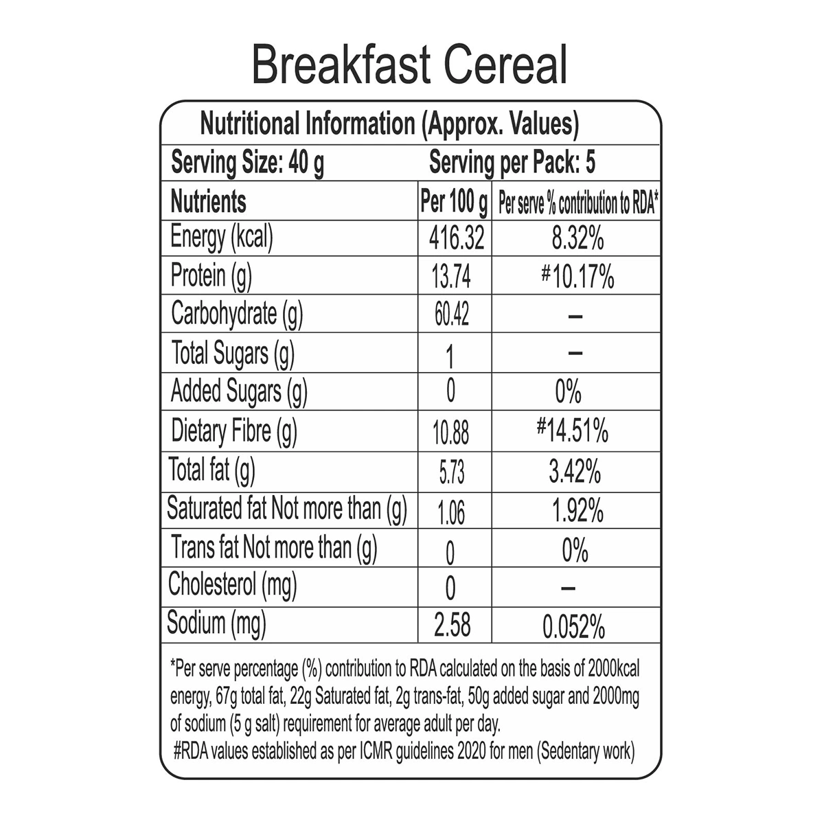 Patanjali Oats (Rolled Oats)