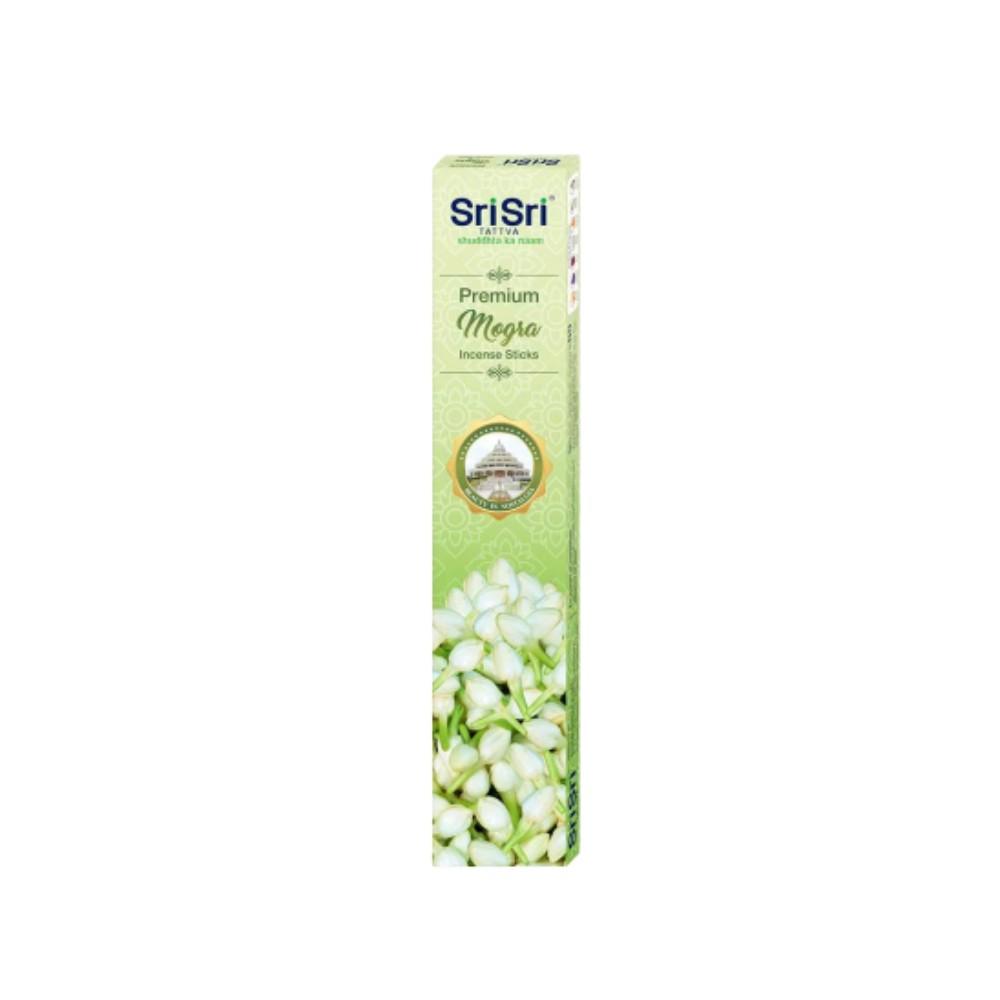 Sri Sri Tattva Premium Mogra Incense Sticks For Pooja | 13 Agarbatti Sticks | Fragrances – Natural Mogra | 20 g