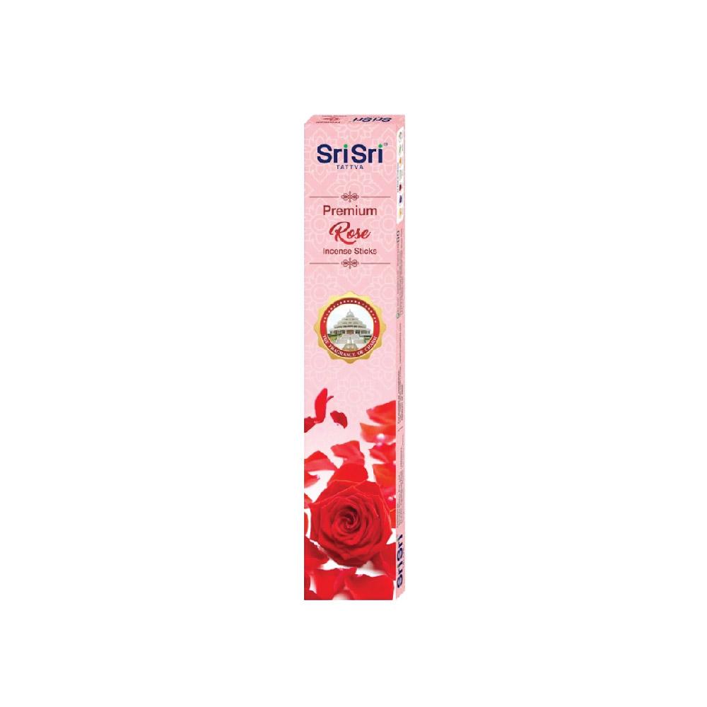 Sri Sri Tattva Premium Rose Incense Sticks For Pooja | 13 Agarbatti Sticks | Fragrances – Natural Rose | 20 g