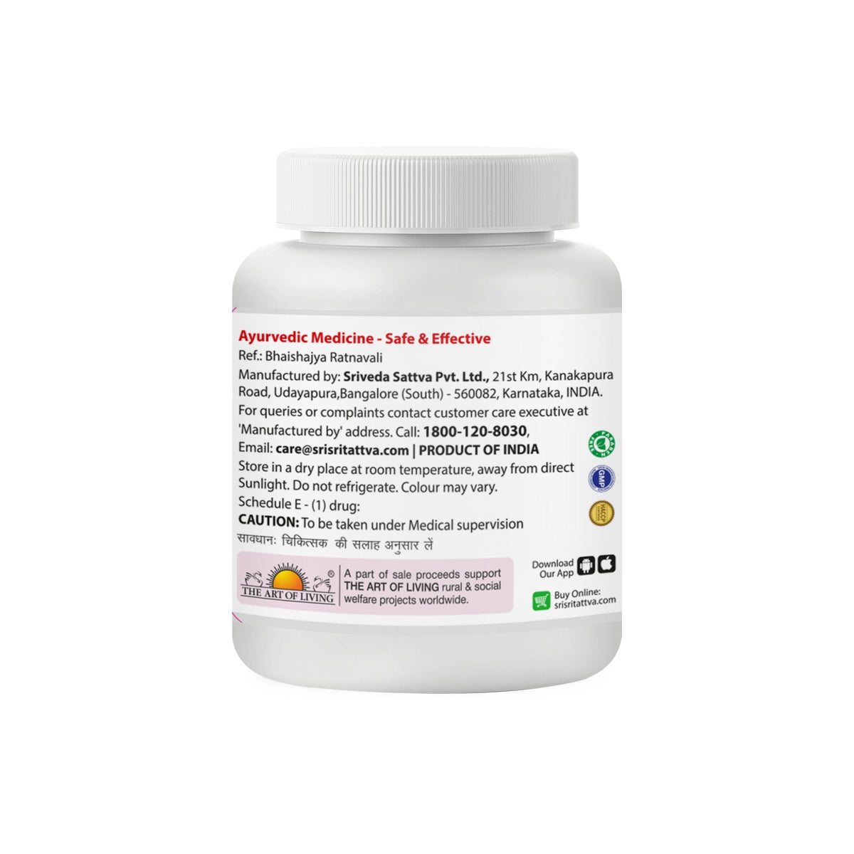 Sri Sri Tattva Rasnadi Vati - Vata balance, 30Tabs | 500 mg