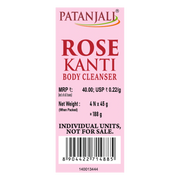 Patanjali Rose Kanti Body Cleanser 45 G-Pack of 4