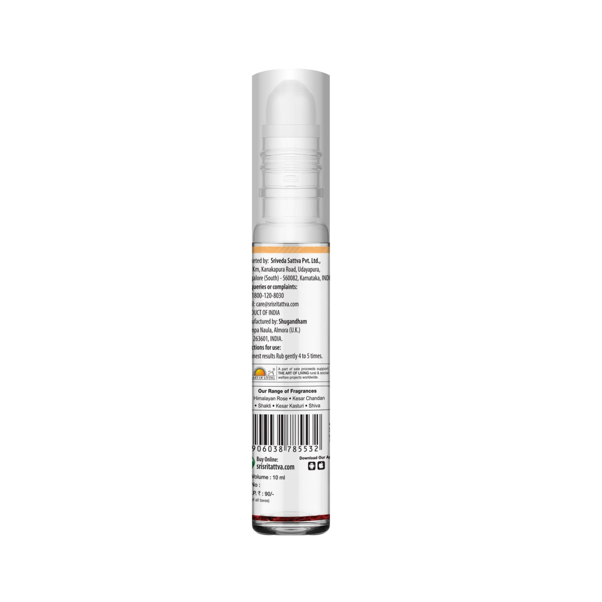 Sri Sri Tattva Roll On Perfume - Kesar Chandan, 10 ml