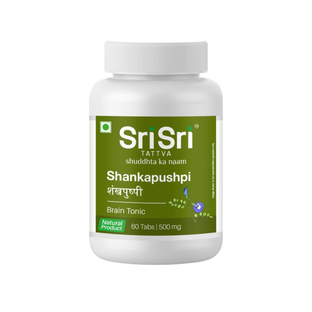 Sri Sri Tattva Shankapushpi - Brain Tonic, 60 Tabs | 500 mg