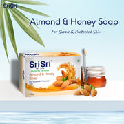 Sri Sri Tattva Almond Honey Soap - For Supple & Protected Skin, 100 g