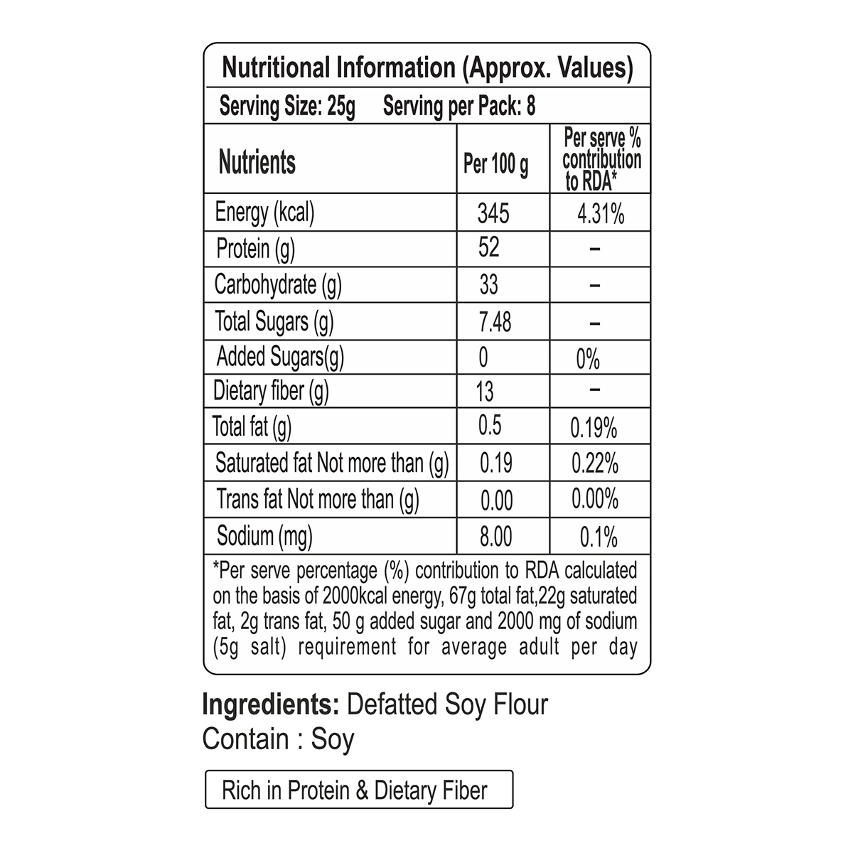Patanjali Soya Nutri Chunks 180G + 20G