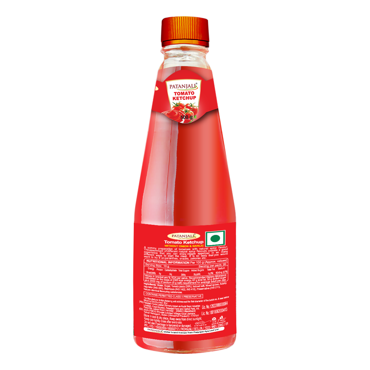 Patanjali Tomato Ketchup W/o Onion & Garlic (B)