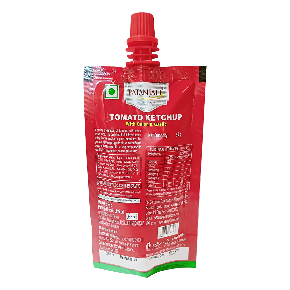Patanjali Tomato Ketchup With Onion & Garlic (P)