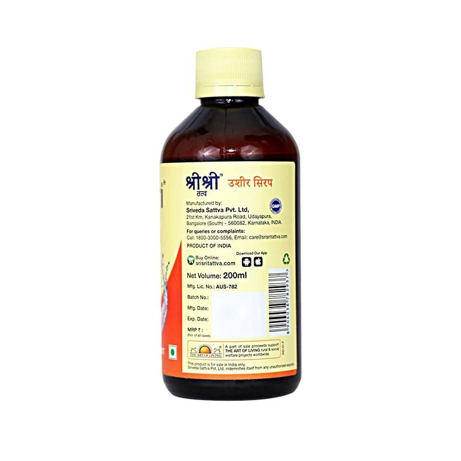 Sri Sri Tattva Ushira Syrup - Fatigue & Burning Micturation, 200 ml